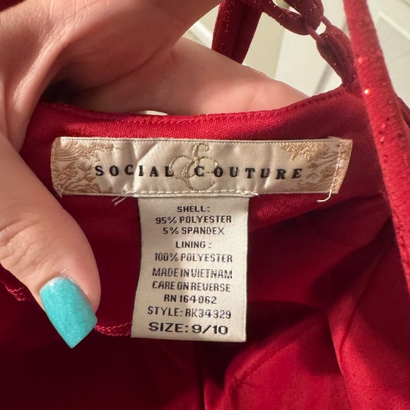 Red Glittery Maxi Dress - Picture 5 of 5